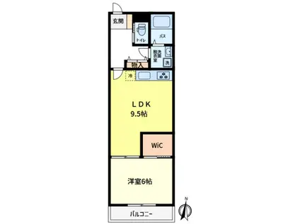 CISE(1LDK/1階)の間取り写真