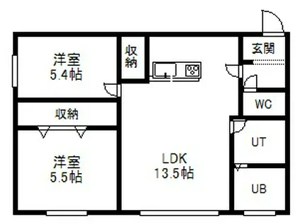 NAKAJIMA PARK SIDE(2LDK/3階)の間取り写真