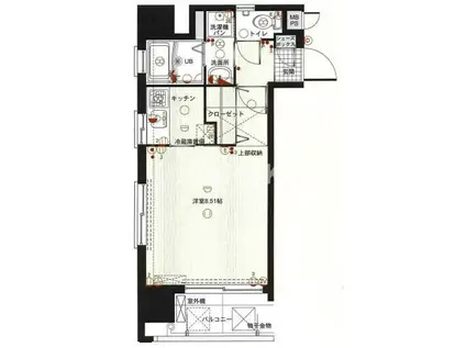 エンクレスト博多駅前II(1K/6階)の間取り写真