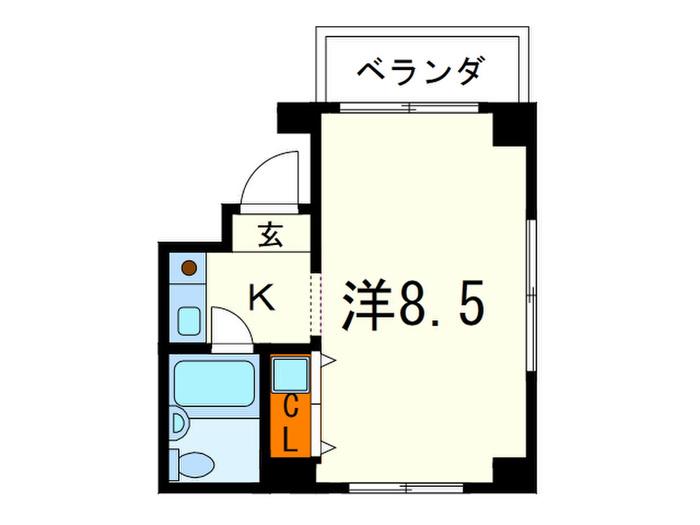 チェリーガーデン国玉(1K/3階)の間取り写真