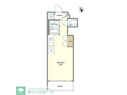 プレミアステージ大崎(ワンルーム/3階)の間取り写真