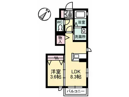 アーバンライフM6(1LDK/1階)の間取り写真