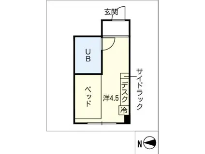 カレッジコート名古屋(ワンルーム/5階)の間取り写真