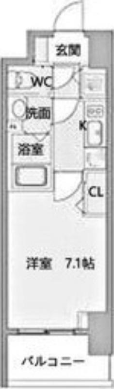プレサンス上前津グレース(1K/7階)の間取り写真