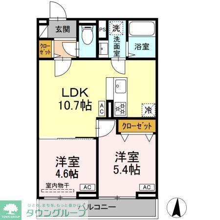 セレスティア小茂根(2LDK/3階)の間取り写真