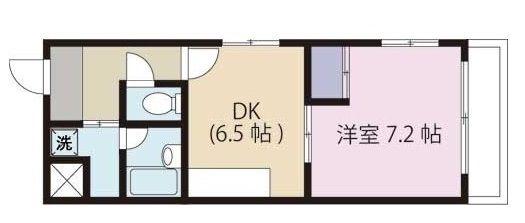 グランヒル7(1DK/2階)の間取り写真