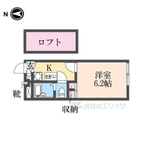レオパレスハグレー トマツⅡ(1K/1階)の間取り写真