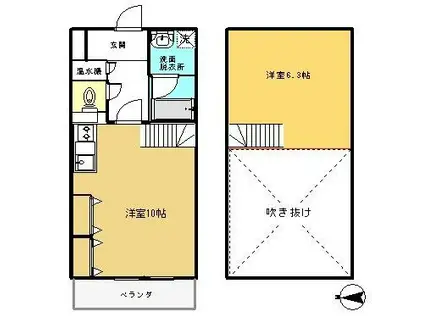 アビテ21(1LDK/1階)の間取り写真