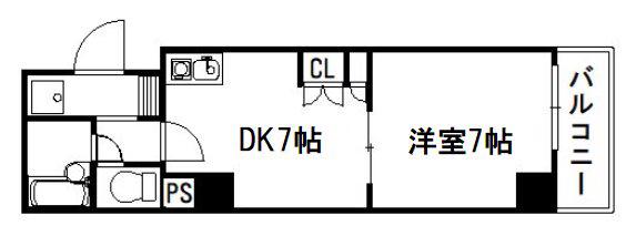ボンネール葵(1DK/5階)の間取り写真