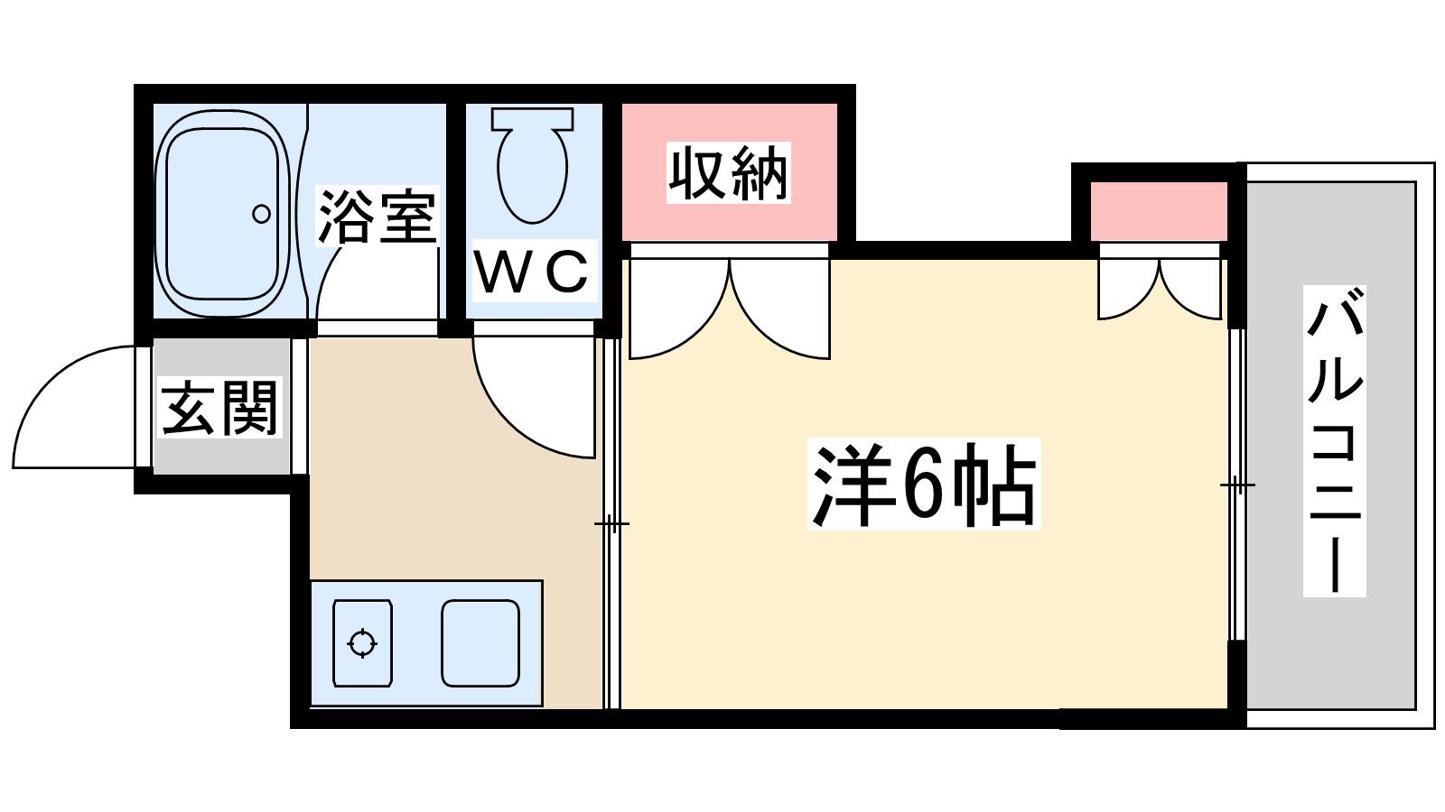 FM NAKAZAKI 1(1K/10階)の間取り写真
