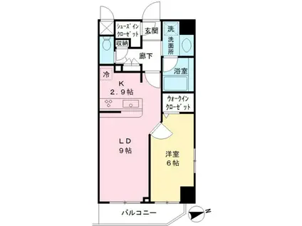 MODIER YOYOGI(1LDK/1階)の間取り写真