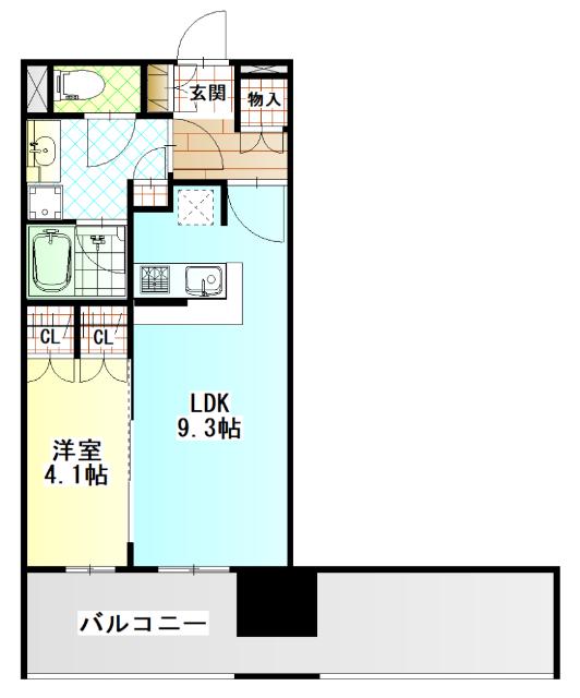 レーベン小田原THE TOWER(1LDK/10階)の間取り写真