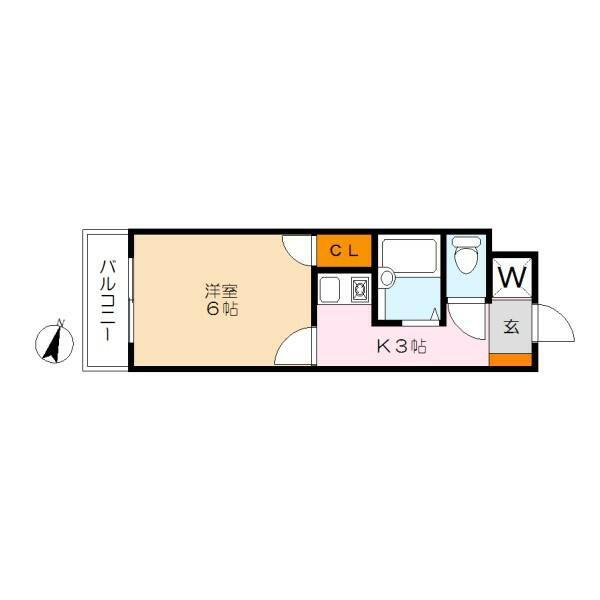 蕨プラザ(1K/1階)の間取り写真