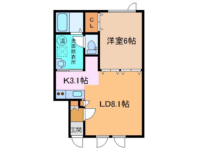 レージェント24(1LDK/2階)の間取り写真