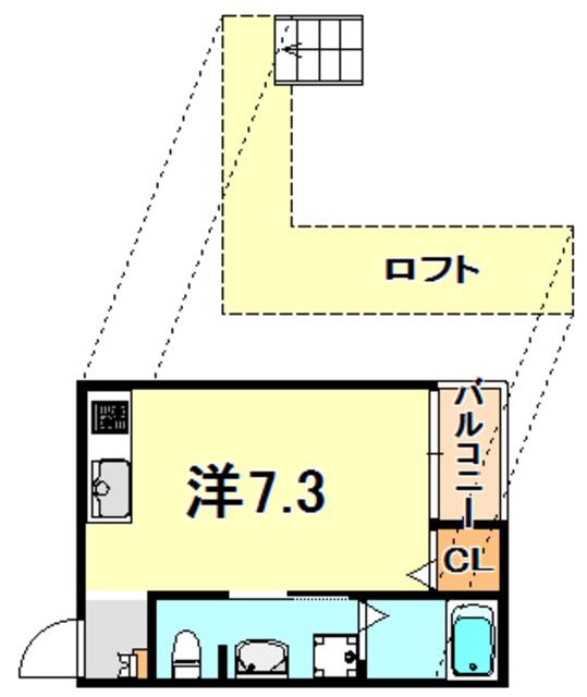 スムーノ垂水山手(ワンルーム/2階)の間取り写真