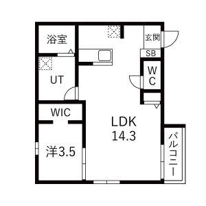 TOYODA FIKA(1LDK/1階)の間取り写真