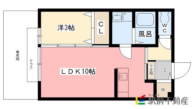 ハイコンプリートI(1LDK/2階)の間取り写真