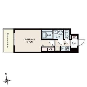 S-RESIDENCE桜本町AWESOME(1K/7階)の間取り写真