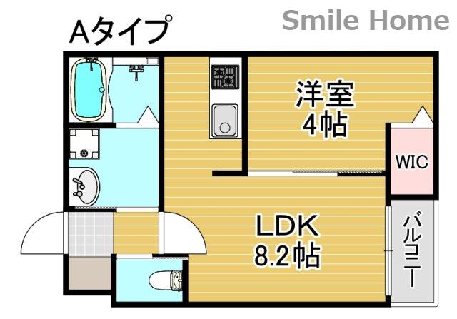 H-MAISON住之江III(1LDK/1階)の間取り写真