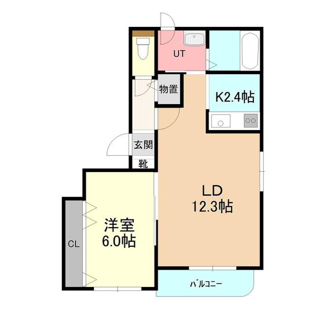 ドームアカシア(1LDK/2階)の間取り写真