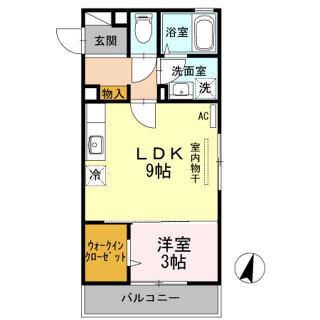 ヴィラコンフォート箕面(1LDK/2階)の間取り写真