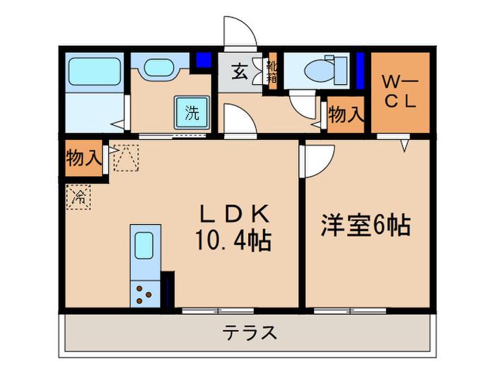BLEZIO7(1LDK/1階)の間取り写真