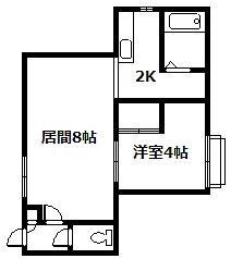 グランビア(1LDK/2階)の間取り写真