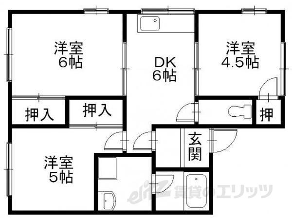 ハイム北芹川(3DK/2階)の間取り写真