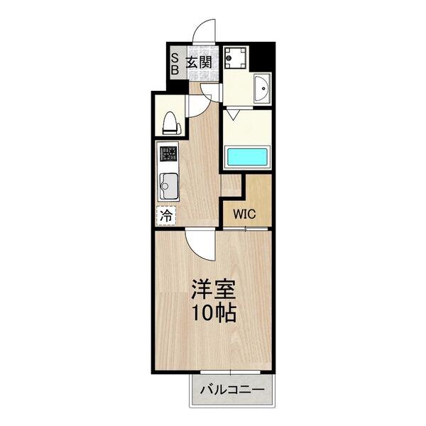 ノーブルコート堺筋本町(1K/4階)の間取り写真