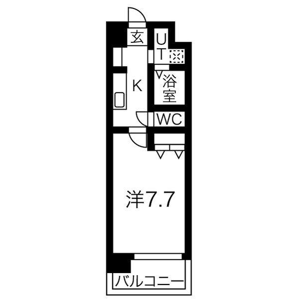 サニー東山(1K/2階)の間取り写真