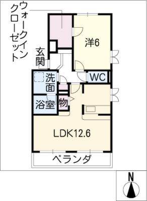 CONPIATTO(1LDK/2階)の間取り写真