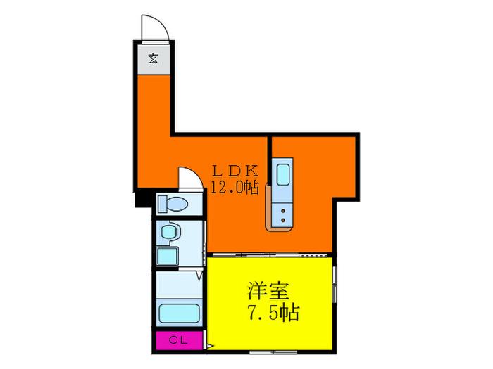 RIHITO正雀駅前(1LDK/4階)の間取り写真