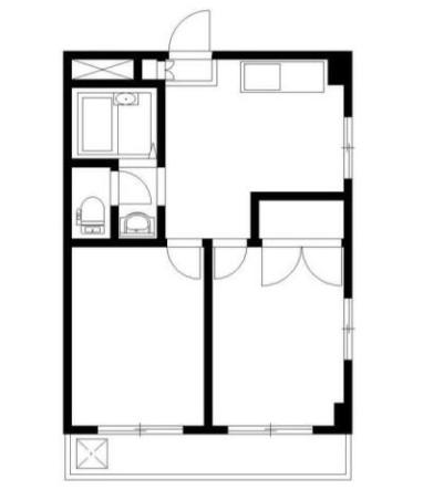 第二玉屋ビル(2DK/4階)の間取り写真