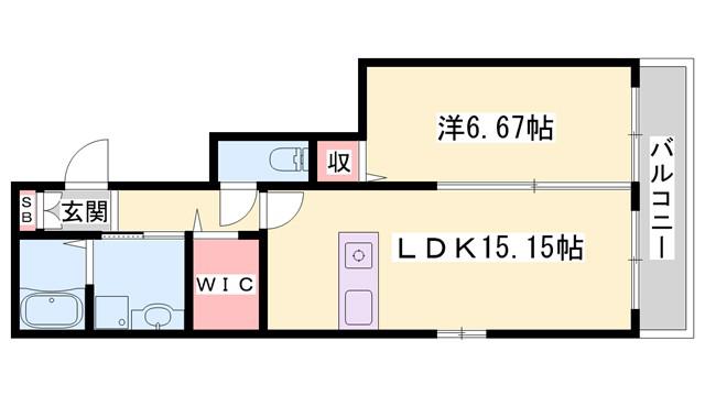 アイリープラザ上ノ丸(1LDK/1階)の間取り写真
