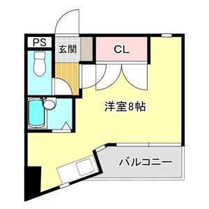 カーサ藤が丘(ワンルーム/2階)の間取り写真