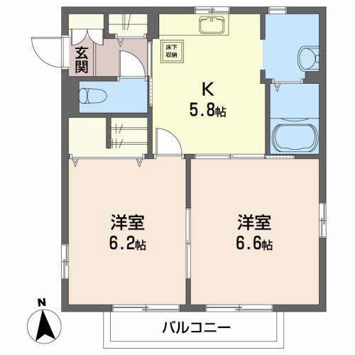 フルール MYU(2K/1階)の間取り写真