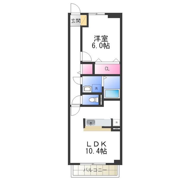 グランパレ(1LDK/1階)の間取り写真