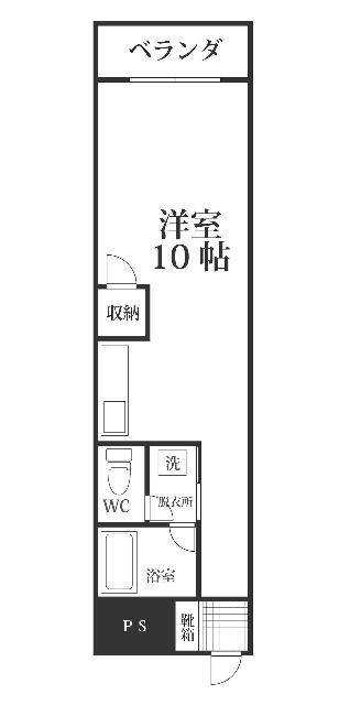 雑餉隈ステーションハイツ(1DK/2階)の間取り写真
