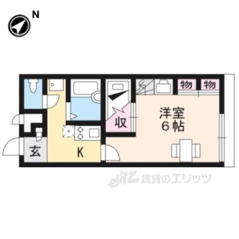 レオパレス弘洋(1K/1階)の間取り写真