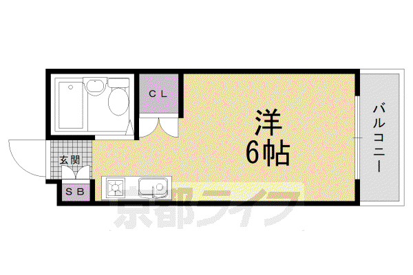 竹田ハイツ(1K/2階)の間取り写真