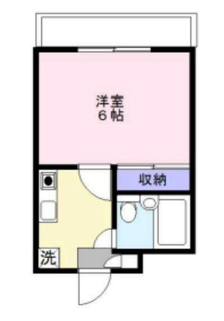 グリーンヒルズ(1K/4階)の間取り写真
