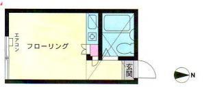 BCASA鹿島田IRE-BORN(ワンルーム/1階)の間取り写真