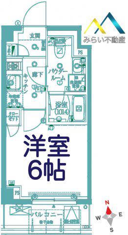 クレイシア横浜ヴェール(1K/5階)の間取り写真