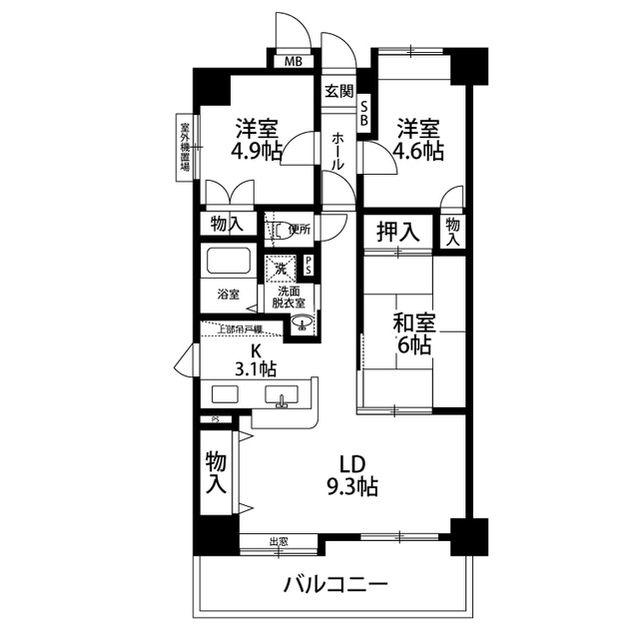 ソレイル・ルヴァン(3LDK/5階)の間取り写真