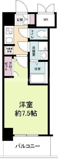 サムティ夕凪ルクサス(1K/9階)の間取り写真