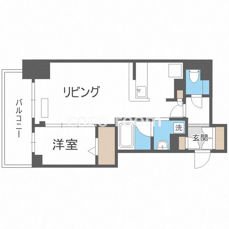 アーバネックス本町(1LDK/4階)の間取り写真