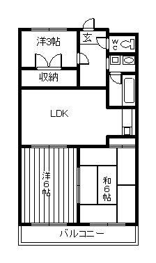 朝日プラザ郡山セントラルステージ(3LDK/10階)の間取り写真