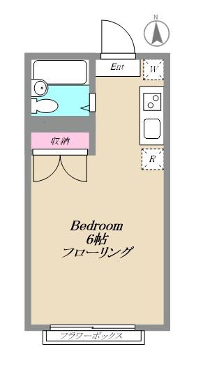 アーバン・パレス(ワンルーム/2階)の間取り写真