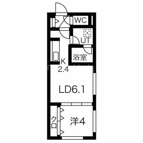 URBAN PARK平岸(1LDK/3階)の間取り写真