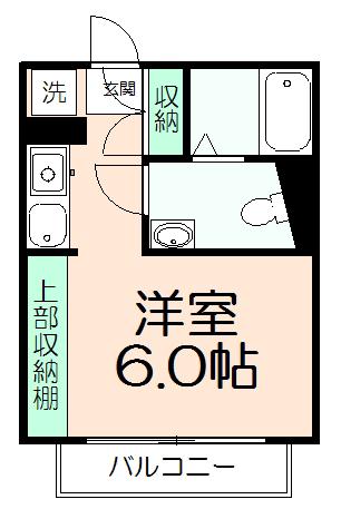 学生会館柏ビル(1K/3階)の間取り写真
